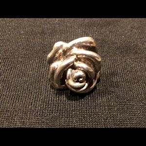 Sterling silver rose ring